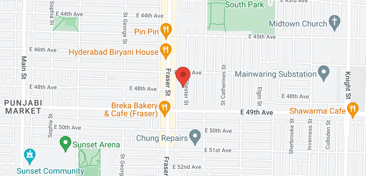 map of 307 6475 CHESTER STREET